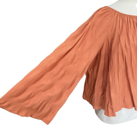 Elizabeth and James Boho Slouchy Shirt Flowy Peasant Festival Coachella Sz L/XL - Picture 7 of 16